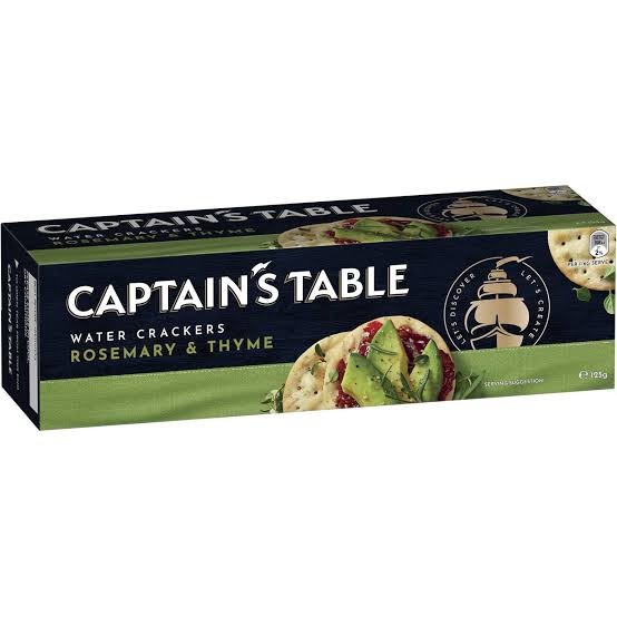 

Captain's Table Rosemary & Thyme Water Crackers 125g