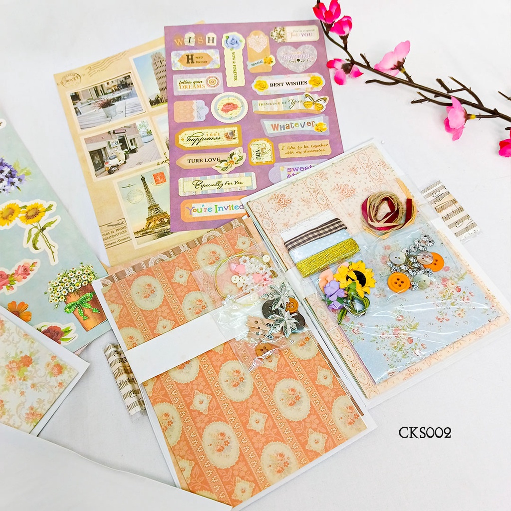 

Premium Paper Journaling Kit Scrapbook Kerajinan Anak CKS002