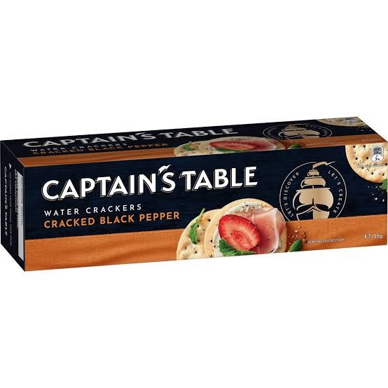

Captain's Table Cracked Black Pepper Water Crackers 125g