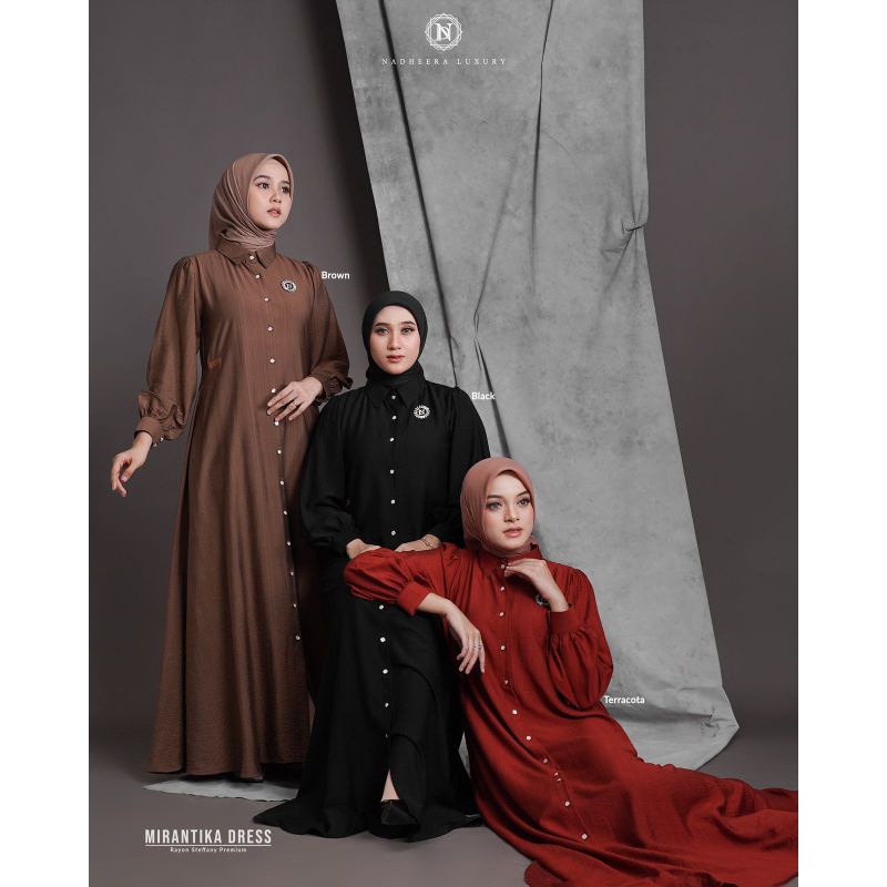 Ready Stock Terbaru COD TERBARU BISA CODMIRANTIKA DRESS BY NADHEERA LUXURY GAMIS PESTA KONDANGAN ORI