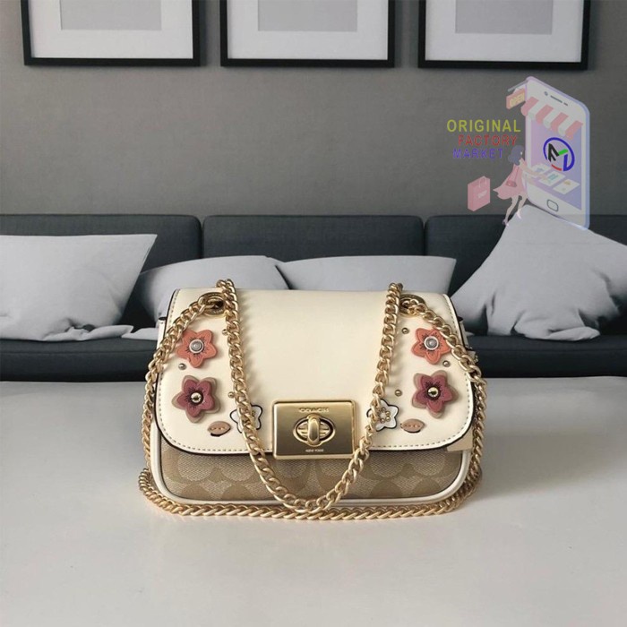 TAS COACH MINI CASSIDY CROSSBODY SIGNATURE FLORAL ORIGINAL COACH 73057 Bs