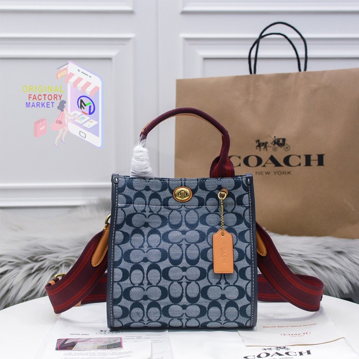 TAS COACH Tote 22 In Signature Chambray Edition Bag Coach 3663 Bs