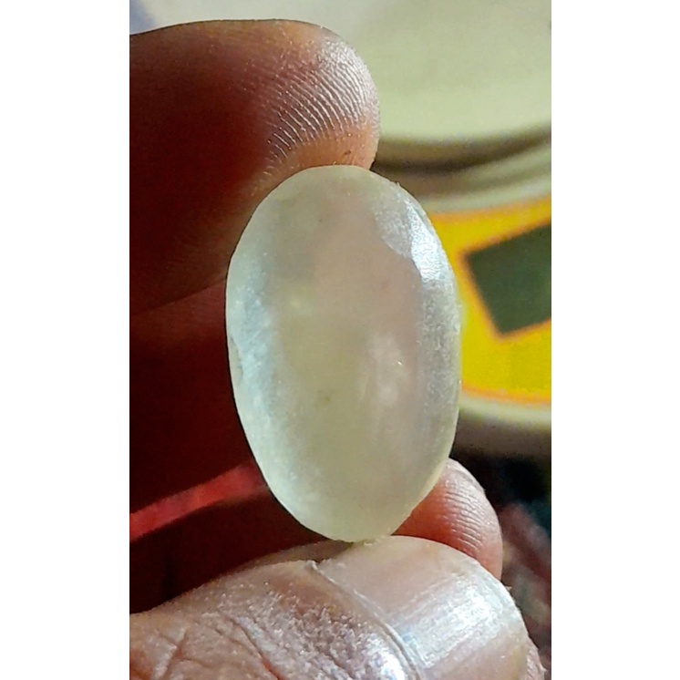 Bahan batu fosil mani gajah putih super kristal size jumbo kode 08