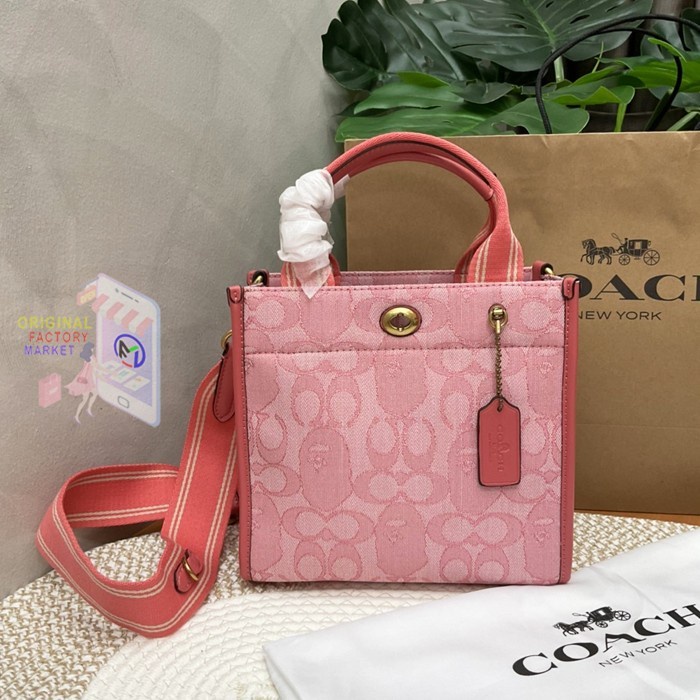 TAS C0ACH C4521 Bape Tote 22 In Signature Jacquard Edition Original  Bs