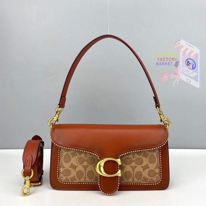 TAS C0ACH 6793 Tabby Shoulder Bag 26 Signature Canvas With Beadchain  Bs