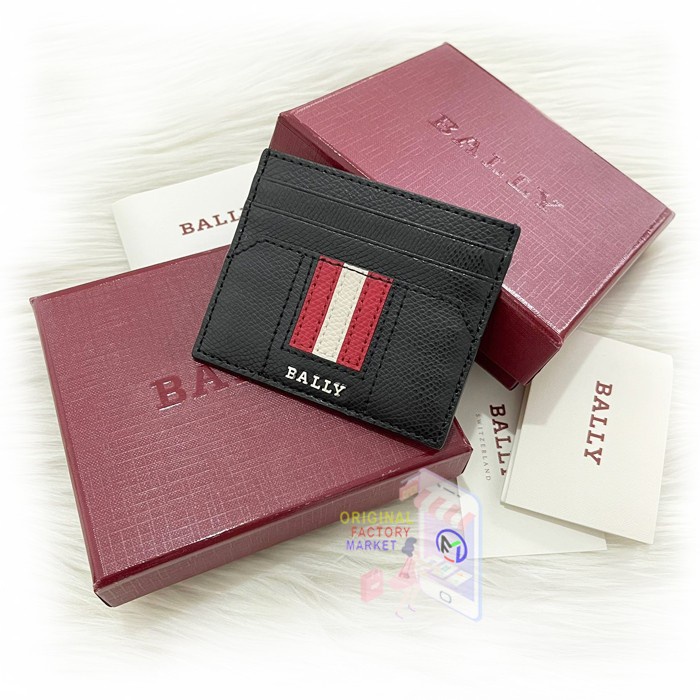 

Dompet BALLY Card Case THAR Mens Card Holder Black Original Bs