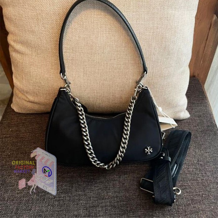 TAS TORY BURCH 88885 Mercer Nylon Shoulder Bag Black ORIGINAL  Bs