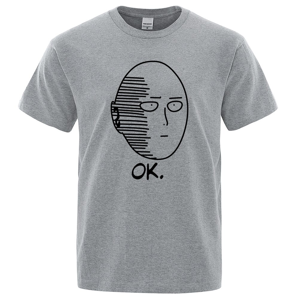 Jemssky One Punch Man Saitama Sensei Mens T Shirt Japanese Anime 100% Brand T-shirt Summer Casual O-