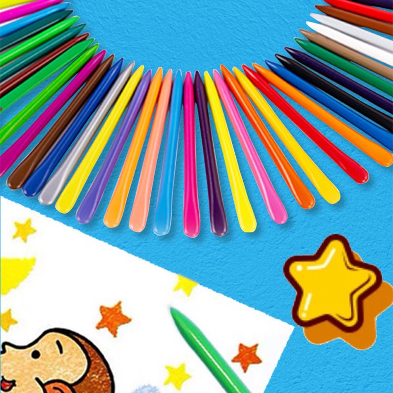 

Segitiga Plastik Crayon Keselamatan Anak Bisa Dicuci Balita Menggambar Pena Mencoret-coret Pena -MG