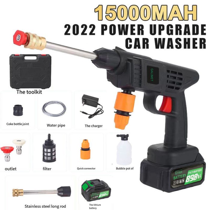 Alat Mesin Cuci Mobil Motor AC Portable Cordless Car Jet Wash Steam