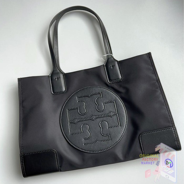 ORIGINAL TAS TORY BURCH 80479 Ella Tote Bag Nylon Black New Season - Medium  Bs