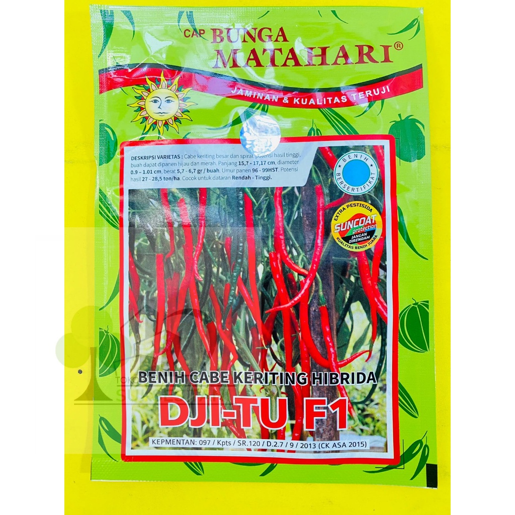 Benih Cabe Keriting DJITU F1 Hibrida isi 10gr dari BUNGA MATAHARI SEED