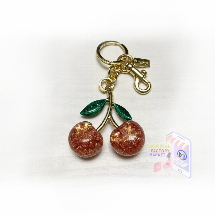 GANTUNGAN COACH 88547 KEYCHAIN Signature Cherry Bag Charm ORIGINAL  Bs