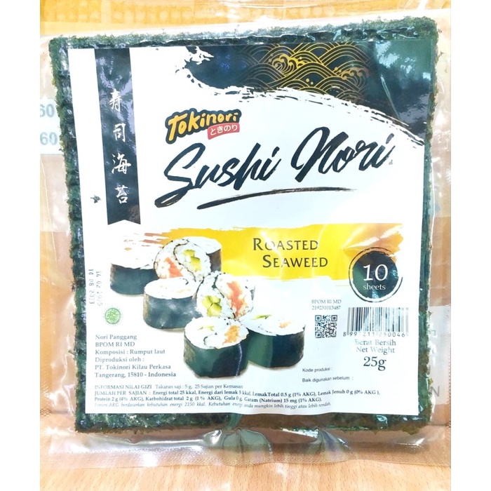 Toki Nori Rumput Laut Kering Nori Sushi 10s Tokinori - tokinori sushi