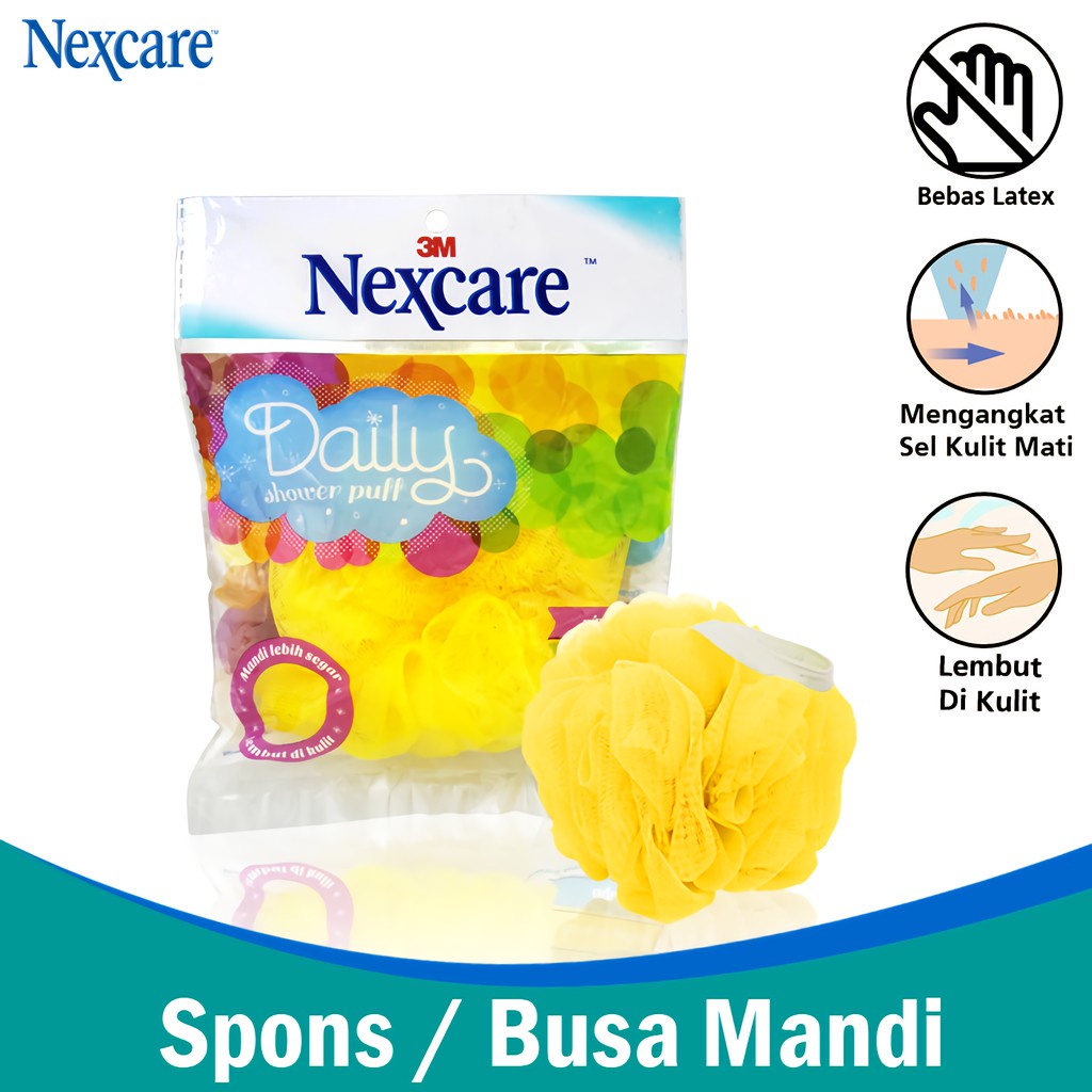 3M Nexcare Busa / Spons Mandi Daily Shower Puff Bath Sponge Lembut 3M-Ns-01