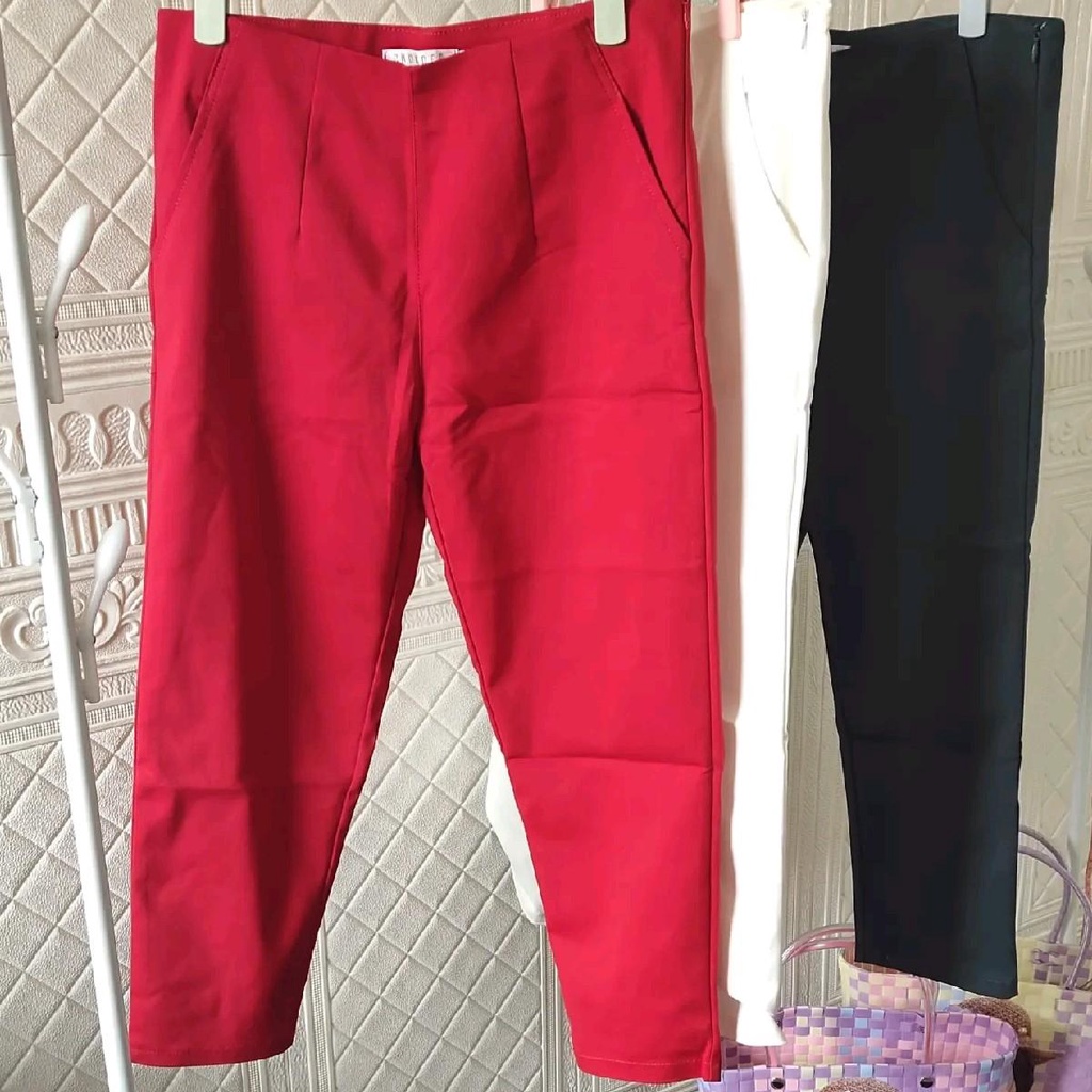 CELANA SLIM FIT 7/8 WANITA IMPORT KATUN STRETCH