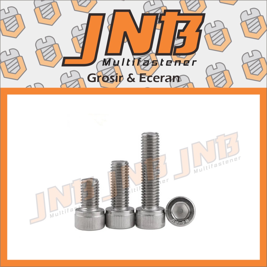 Baut L Stainless Steel M6 X 100 P 1.00 T H E Anti Karat SS304 SUS 304