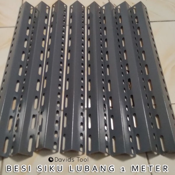 Besi Siku Rak Gudang Toko Laundry Susun Tingkat Serbaguna Lubang Panjang