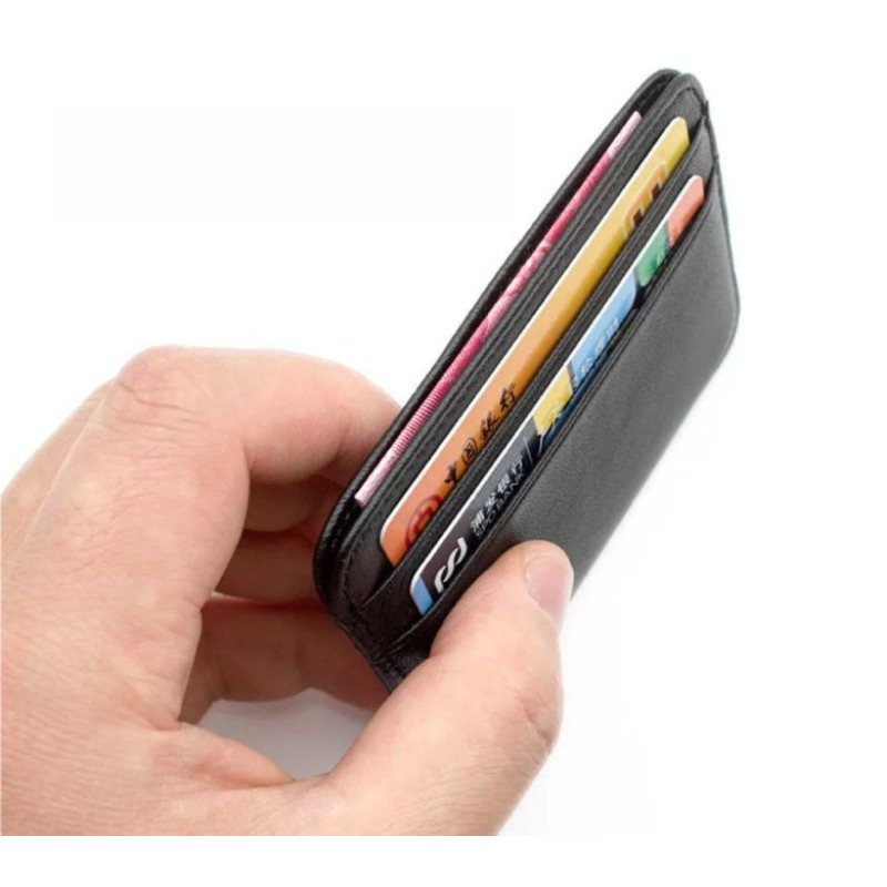 domba kulit dompet kartu kredit atm KTP nama case koin credit card slim tipis pria wanita BERKAH STO