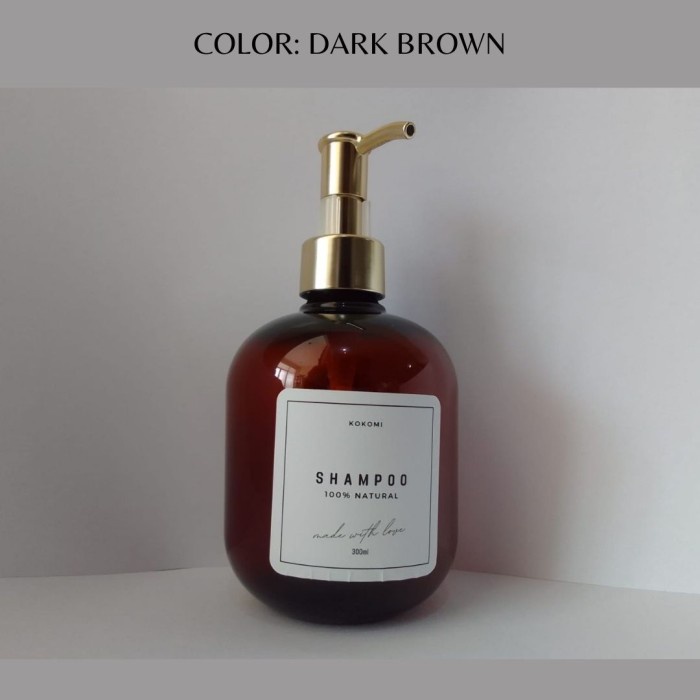 Promo - KOKOMI Botol Sabun Aesthetic AKEMI Botol Refill Sabun Cair 300ml Dapat - DARK BROWN - Sedia 
