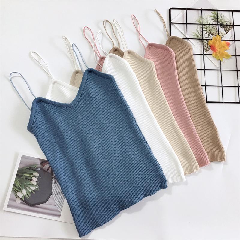 Kalila TankTop Spageti Rajut Wanita | Knit Rajut Tanktop Korean Premium