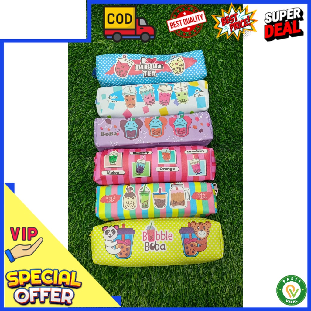 

Tempat Pensil dan Bolpoin Boba Viral / Tas Kotak Tempat Pensil Pencil Estetik / Tas Kotak Tempat Pensil Viral / Pouch Serbaguna