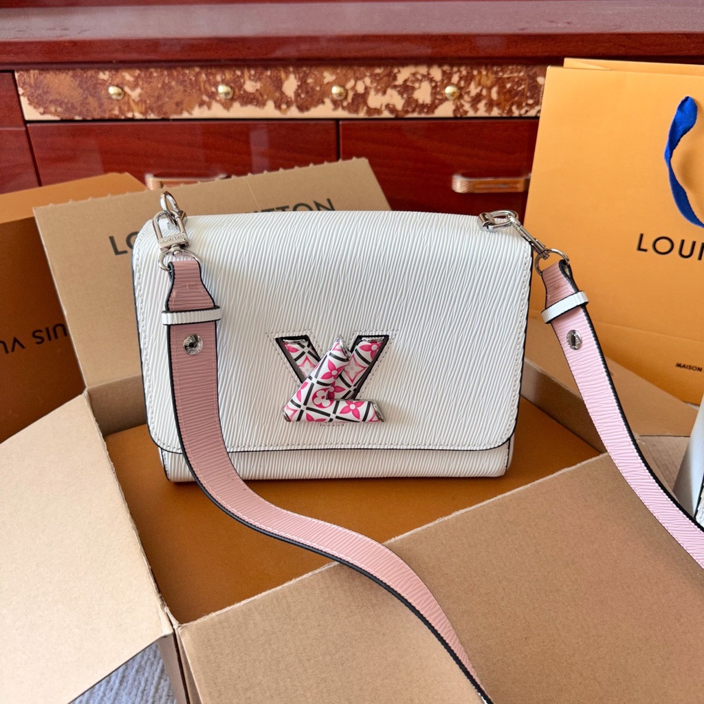 Original 2023 New LV Twist Denim Women's Handbag Crossbody Bag  (With Box）