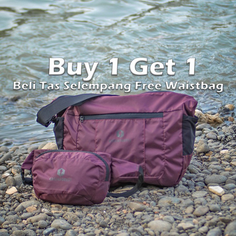 Buy 1 Get 1 Greenforest Canary Tas Selempang dan Waist Bag Original