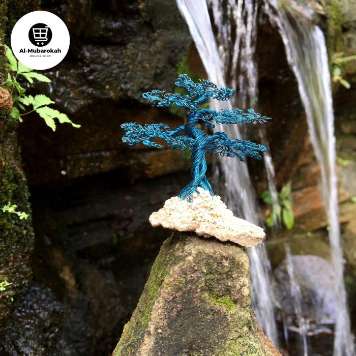 Pohon Bonsai Kawat Stainles Steel Miniatur Astetic Kerajinan Tangan