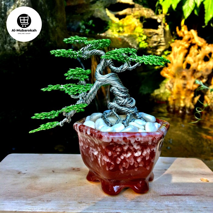 Pohon Bonsai Tanaman Bonsai Kawat Stainles Steel Siap Pajang Hanmade