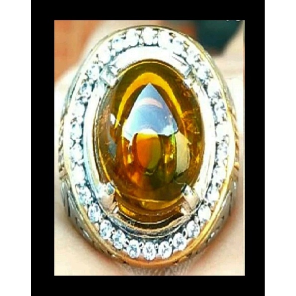 Natural Jingga ( Oranye ) Fire Opal Super Origin Wonogiri,. Size Jumbo 18 mm, Warna Oranye Solid & F