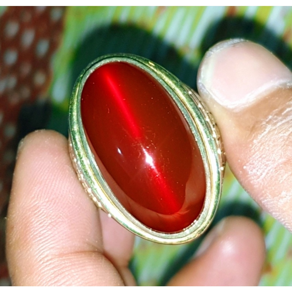 Natural Red Obi bacan obi merah size 25mm