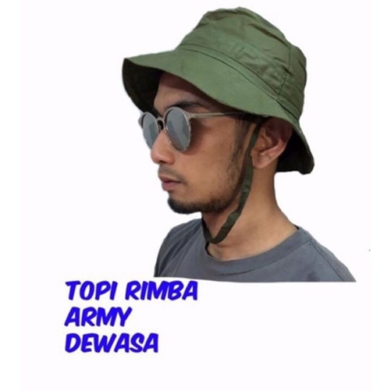 Topi Rimba / topi mancing / topi bucket rimba / topi bucket pakai tali