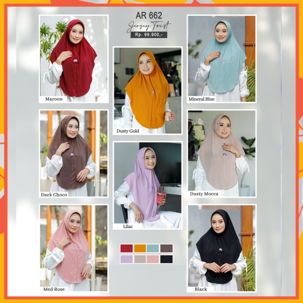 Hijab arrafi terbaru 2022 AR 662 bergo arrafi ori