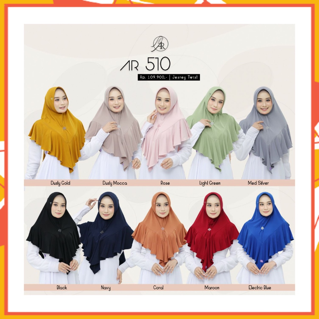 ARRAFI TERLARIS AR 510 KERUDUNG JILBAB HIJAB INSTAN