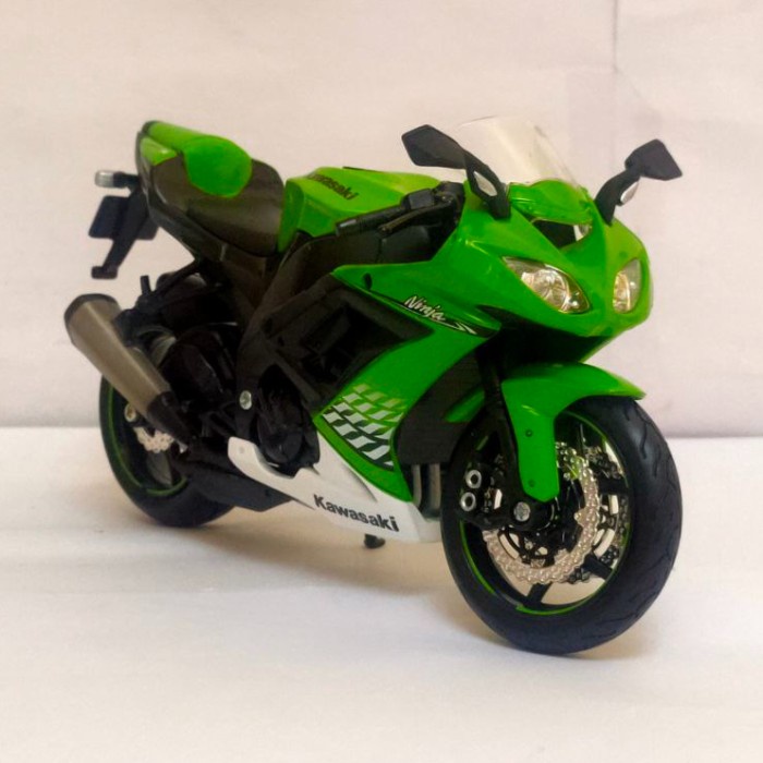 Diecast Miniatur Motor Kawasaki Ninja ZX 10R Maisto 1:12 Miniatur motor sport