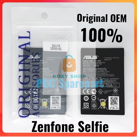 Baterai Original OEM 100 persen Asus Zenfone Selfie ZD551KL z00ud