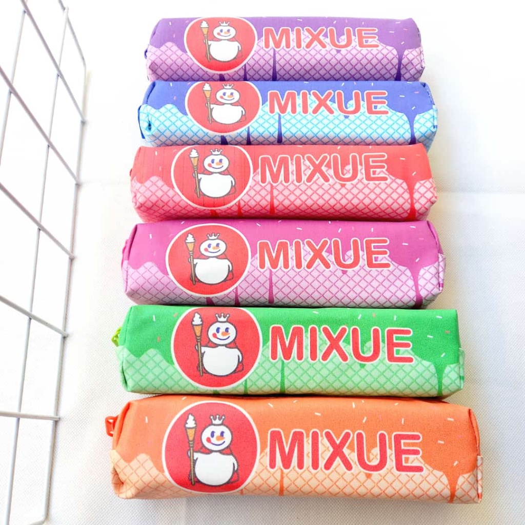 

Pouch Tempat Pensil Mixue Mini Kotak Pensil Lucu Motif Mixue