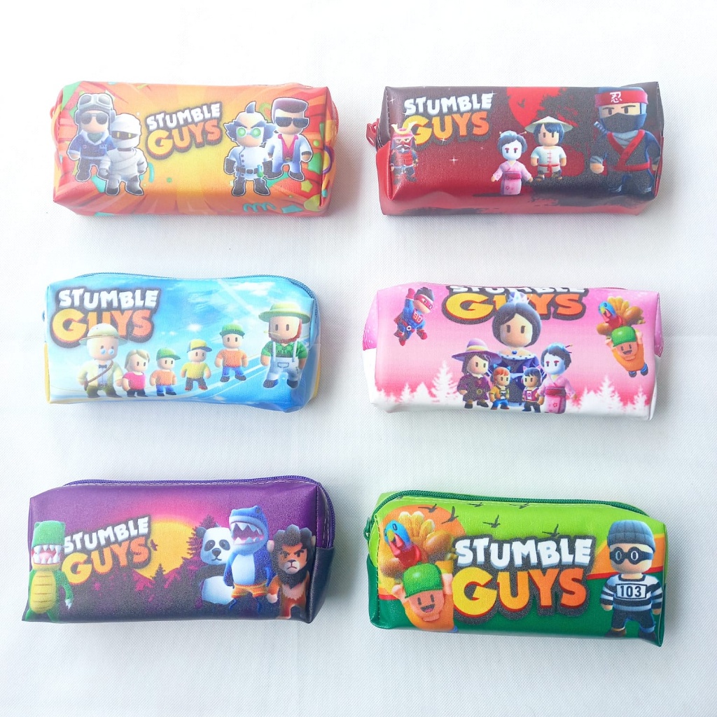 

Untuk anak Tempat Pensil Fancy Zipper Pouch Kotak Pensil Stumble Guys Jumbo