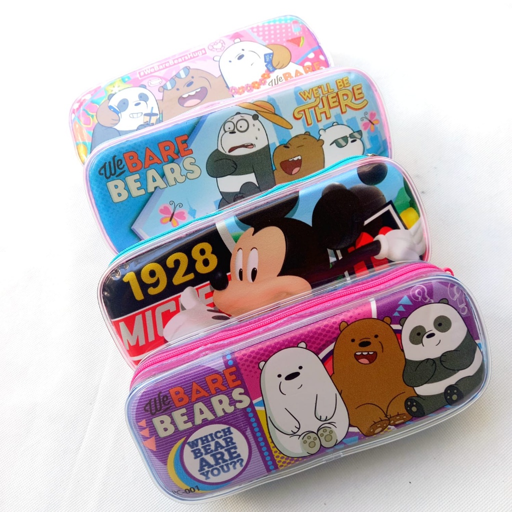 

Pouch Kotak Pensil Mika Persegi Tempat Pensil Mika Karakter Kartun