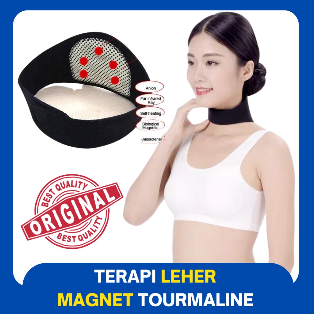 Sabuk Terapi Leher Terapi Leher Tourmaline Pemanas dan Penghangat Leher