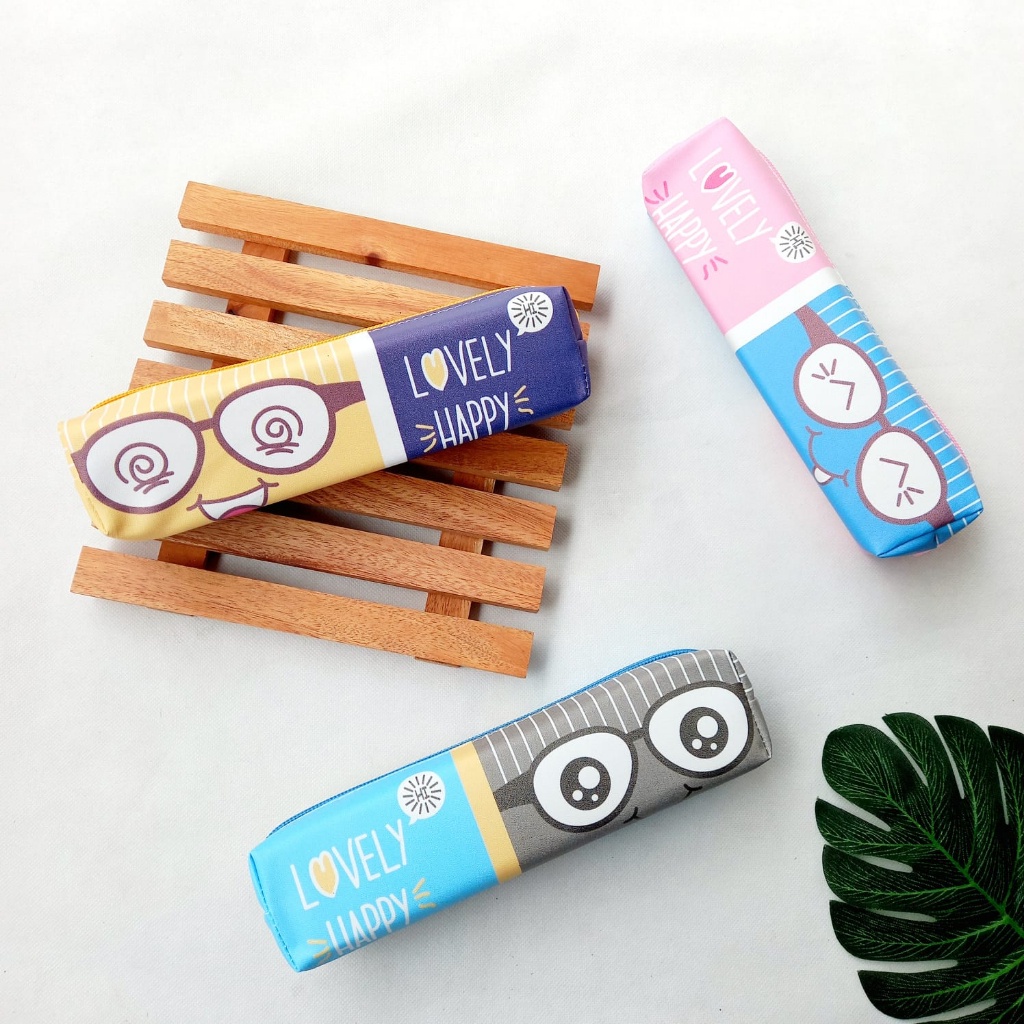 

Untuk anak Kotak Pensil Tepak Pensil Lucu Motif Cute Cat Happy Cow Unik Tempat Pensil