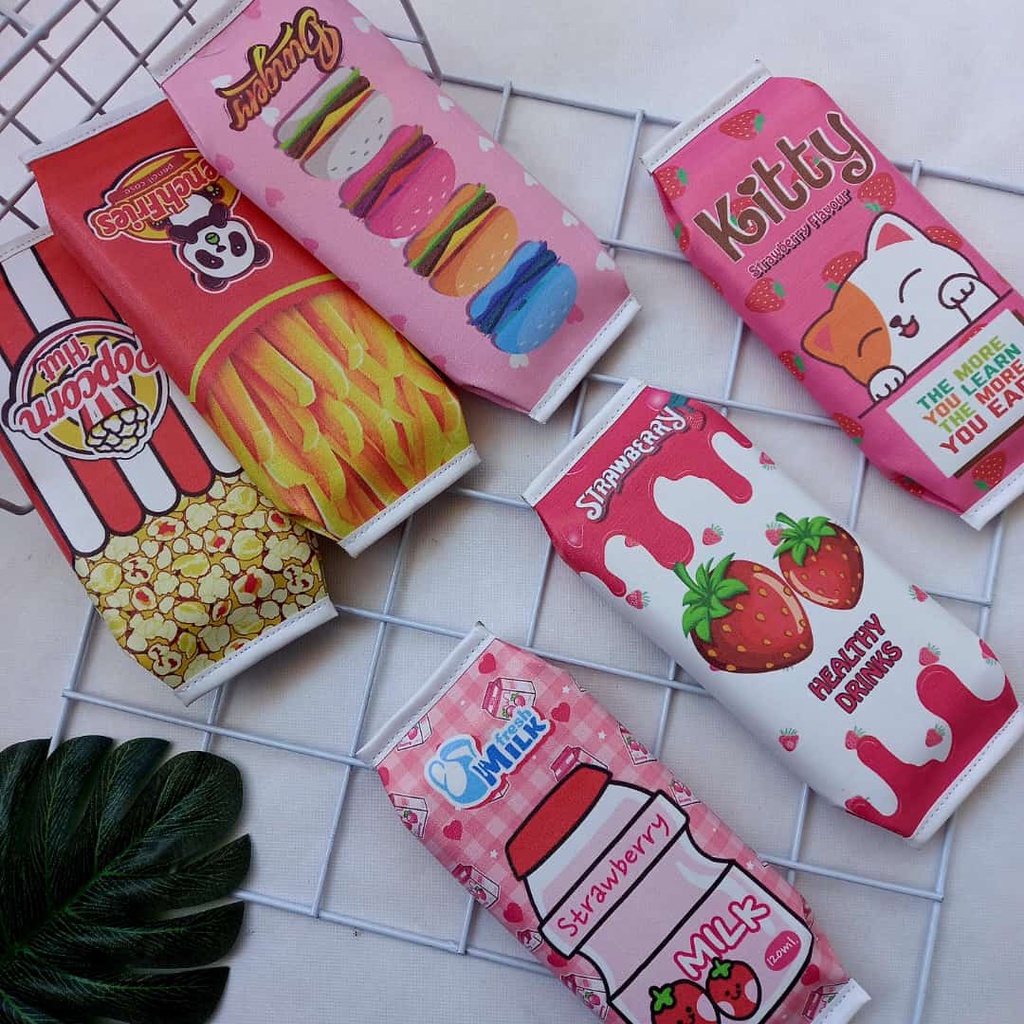 

Untuk anak KOTAK PENSIL TEMPAT PENSIL LUCU MODEL BUNGKUS SNACK UNIK