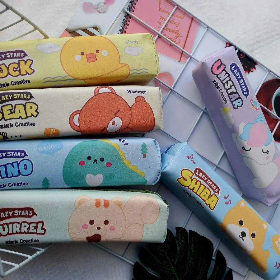

Untuk anak Kotak Pensil Lucu Tempat Pensil Anak Motif Lazy Stars