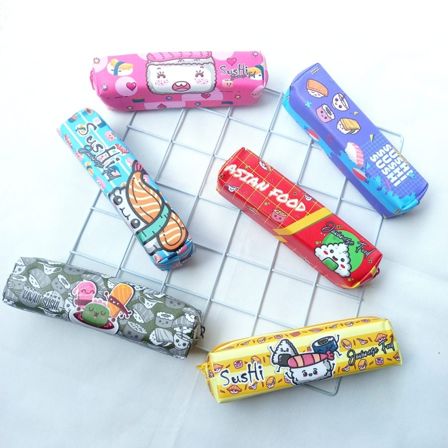 

Untuk anak Kotak Tempat Pensil Anak Motif Mini Sushi Tepak Alat Tulis Unik Karakter Lucu