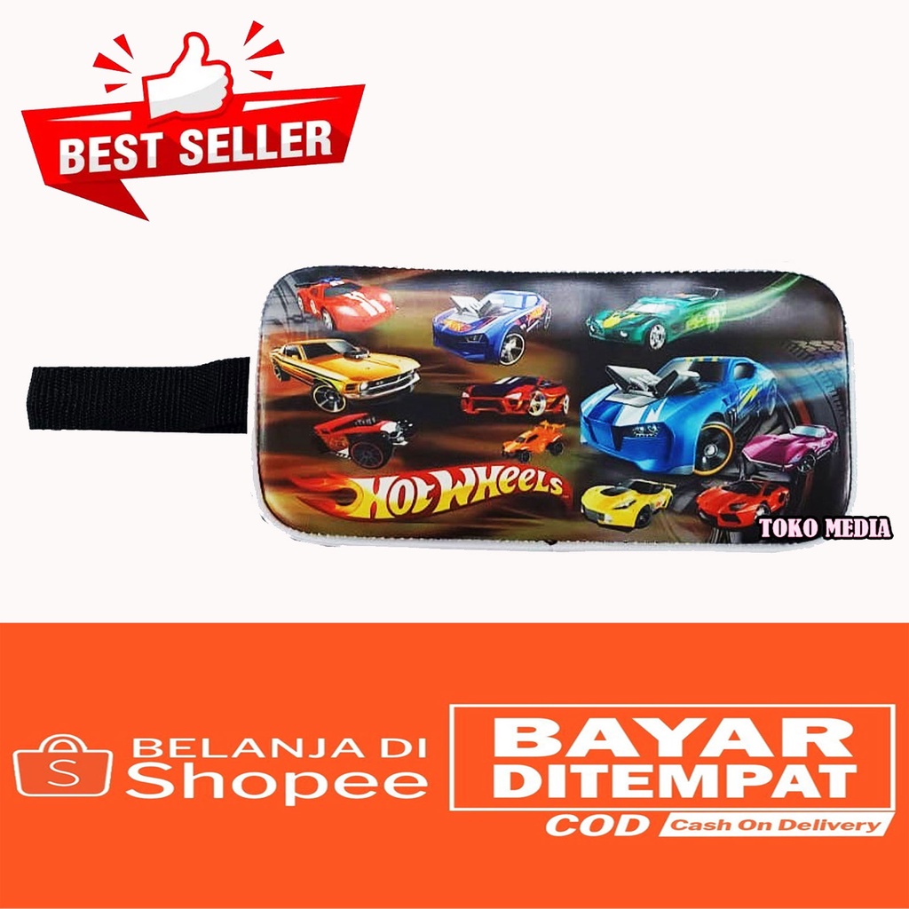 

Untuk anak Best Seller!! Tempat Pensil anak dengan Karakter Kartun Populer lucu favorit Bahan Tebal HOT WHEELS