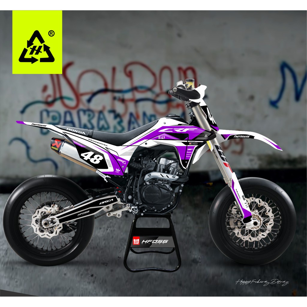 DECAL CRF 150 L SUPER GLOSSY  / DECAL CRF SUPERMOTO / DECAL CRF SIMPEL KEREN viral