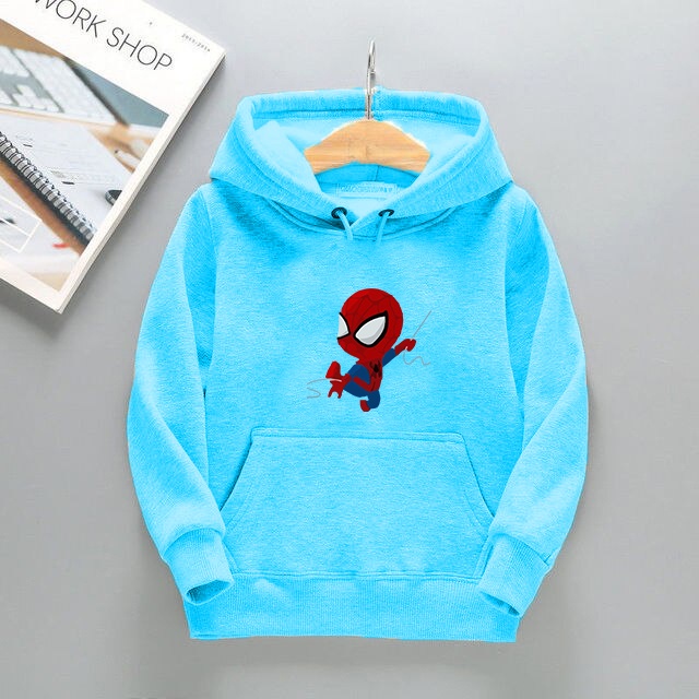 Hoodie Hodie OOTD Anak Laki Laki Perempuan Spider Umur 1 2 3 4 5 6 7 Tahun Cewek Cowok Murah