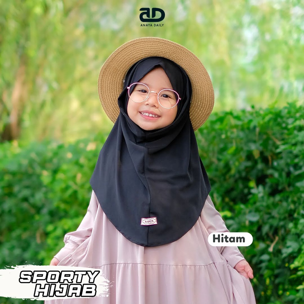 ANAYA - HIJAB SPORTY olahraga lubang masker ANAK MOM