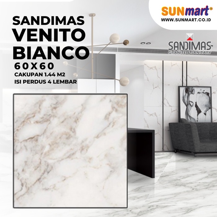 GRANIT SANDIMAS VENITO BIANCO 60X60 KW2